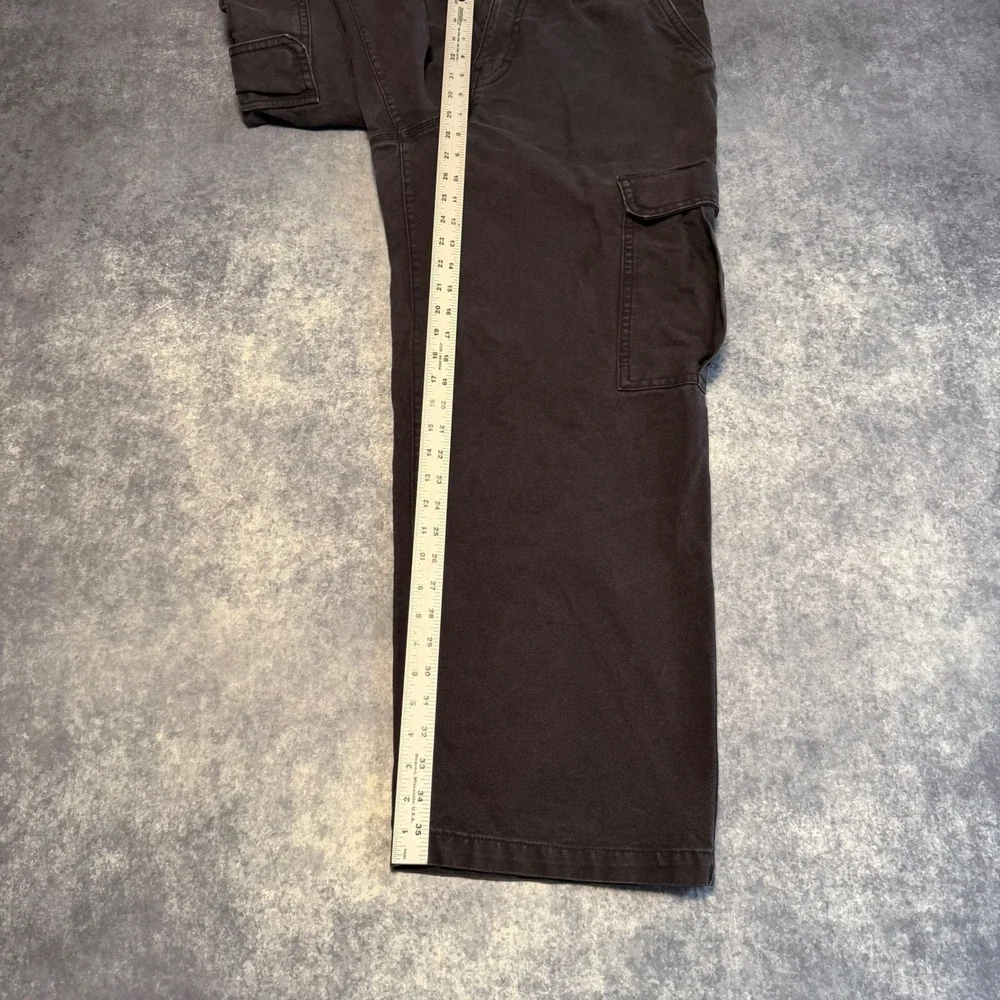 HM Baggy Fit Coupe Baggy Mens Carpenter Pants Black 34x30 Cotton Canvas Workwear